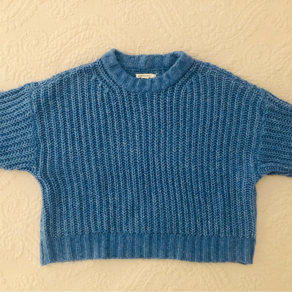 American Eagle Cropped Knit Sweater
